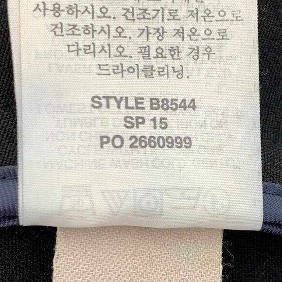 J.Crew Womens Mandarin Collar Tipped Twill Button Up Jacket Black Navy Accent 00 - Picture 15 of 16